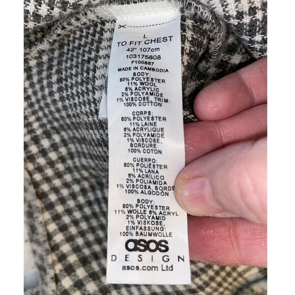 Asos Design Plaid Shacket - Size L - Very Soft & Cozy! - Picture 9 of 10